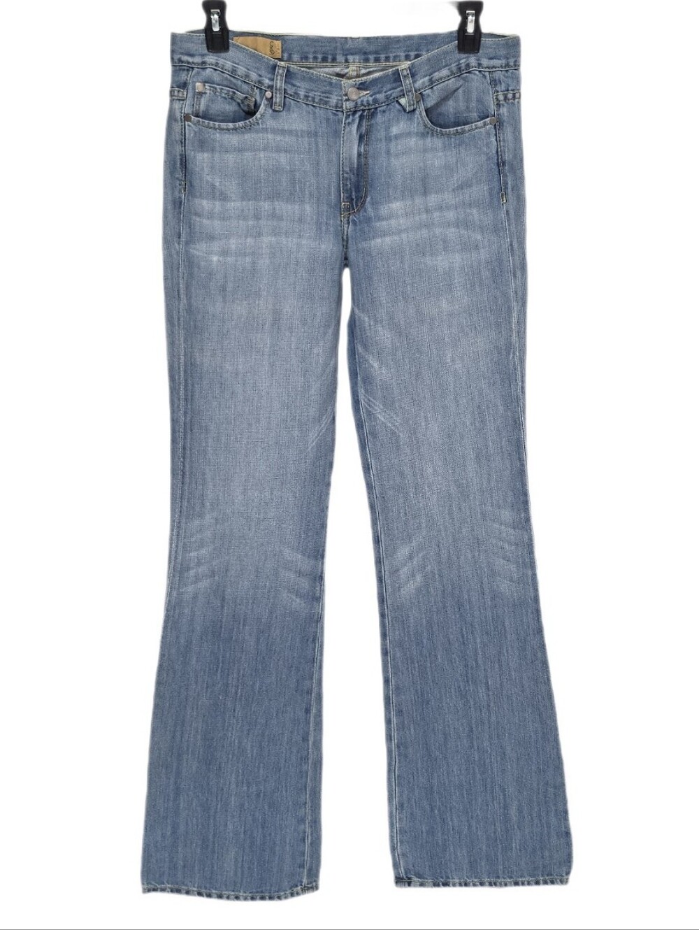 CK39 Vintage Y2K Women's Embroidered Low-Rise Bootcut Jeans Light Wash Denim 31